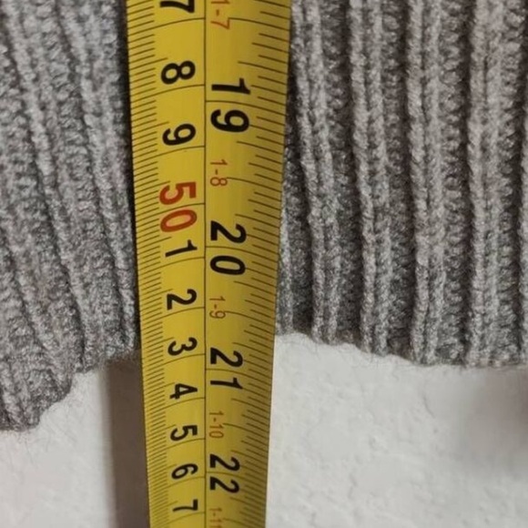 Anthropologie Sophie Ribbed Sweater grey size small retails $130 - Picture 10 of 13